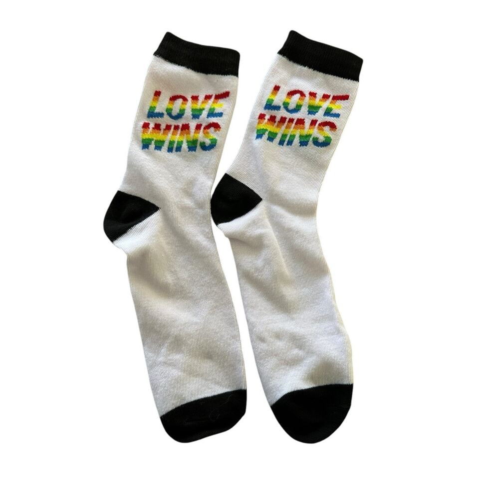 Love Wins Unisex Crew Socks - Love (One Size Fits Most)